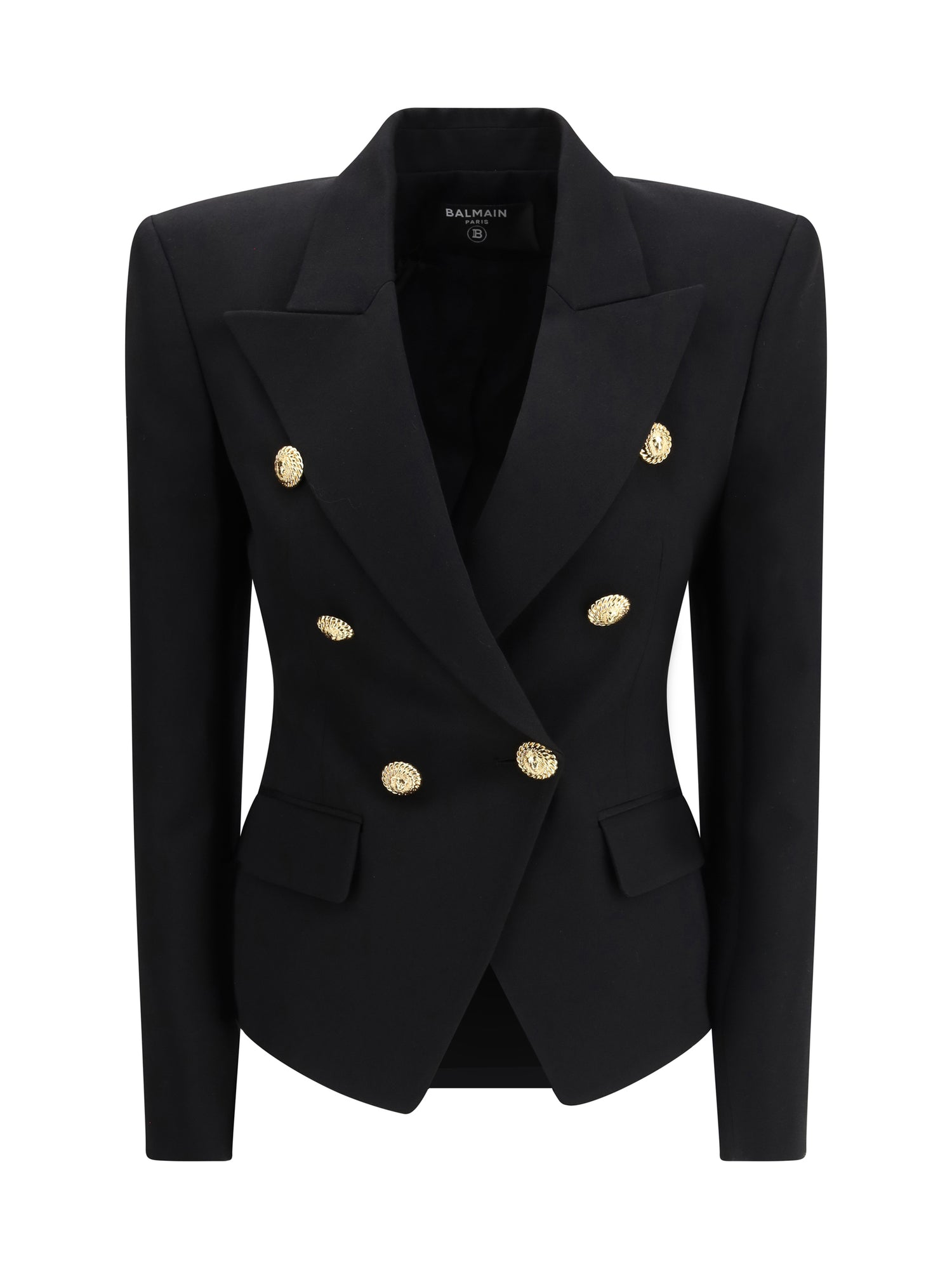 BALMAIN 40 6 buttons fitted grain de poudre jacket