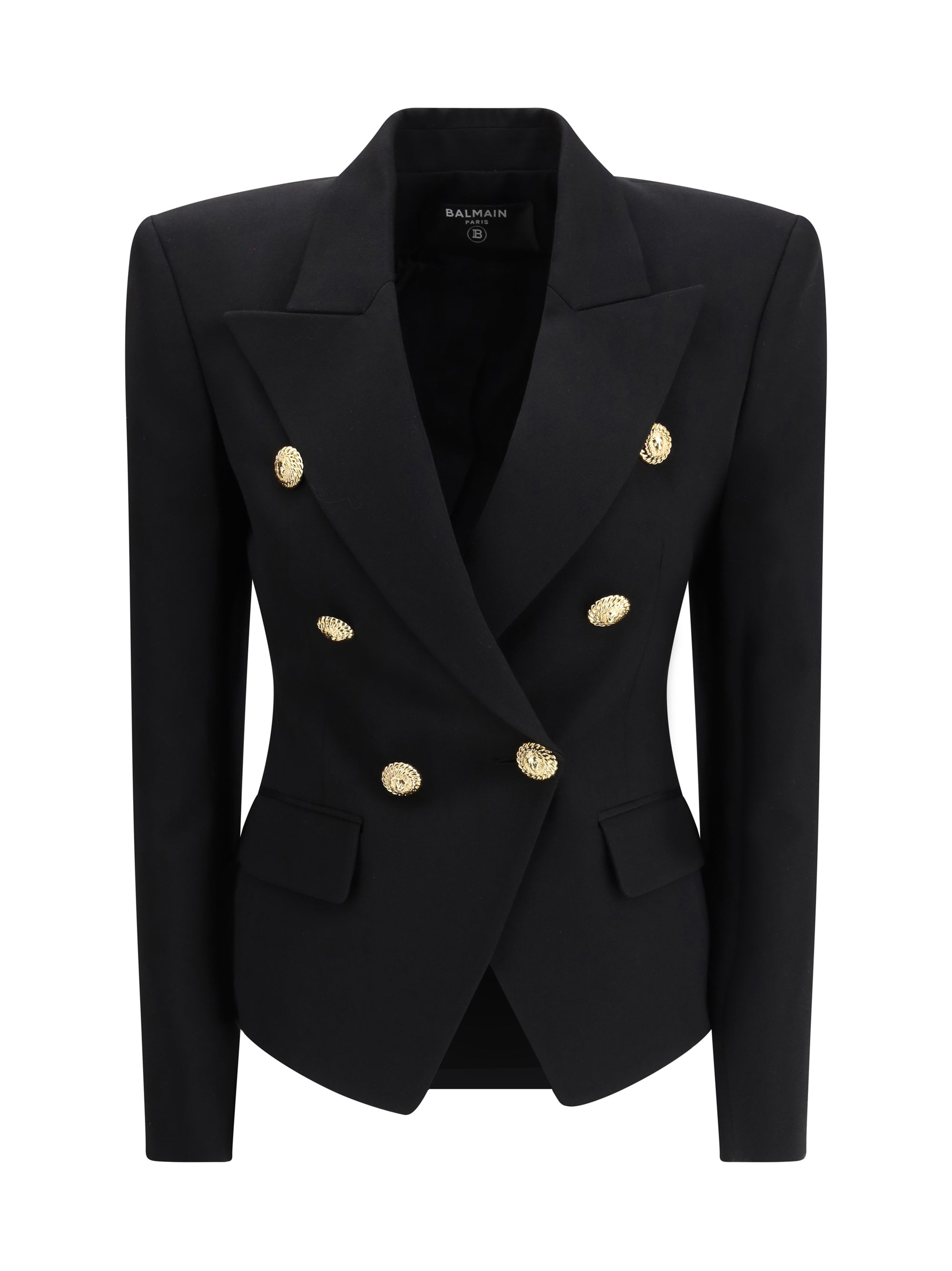 BALMAIN 40 6 buttons fitted grain de poudre jacket