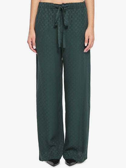 GUCCI 40 silk jogger pants