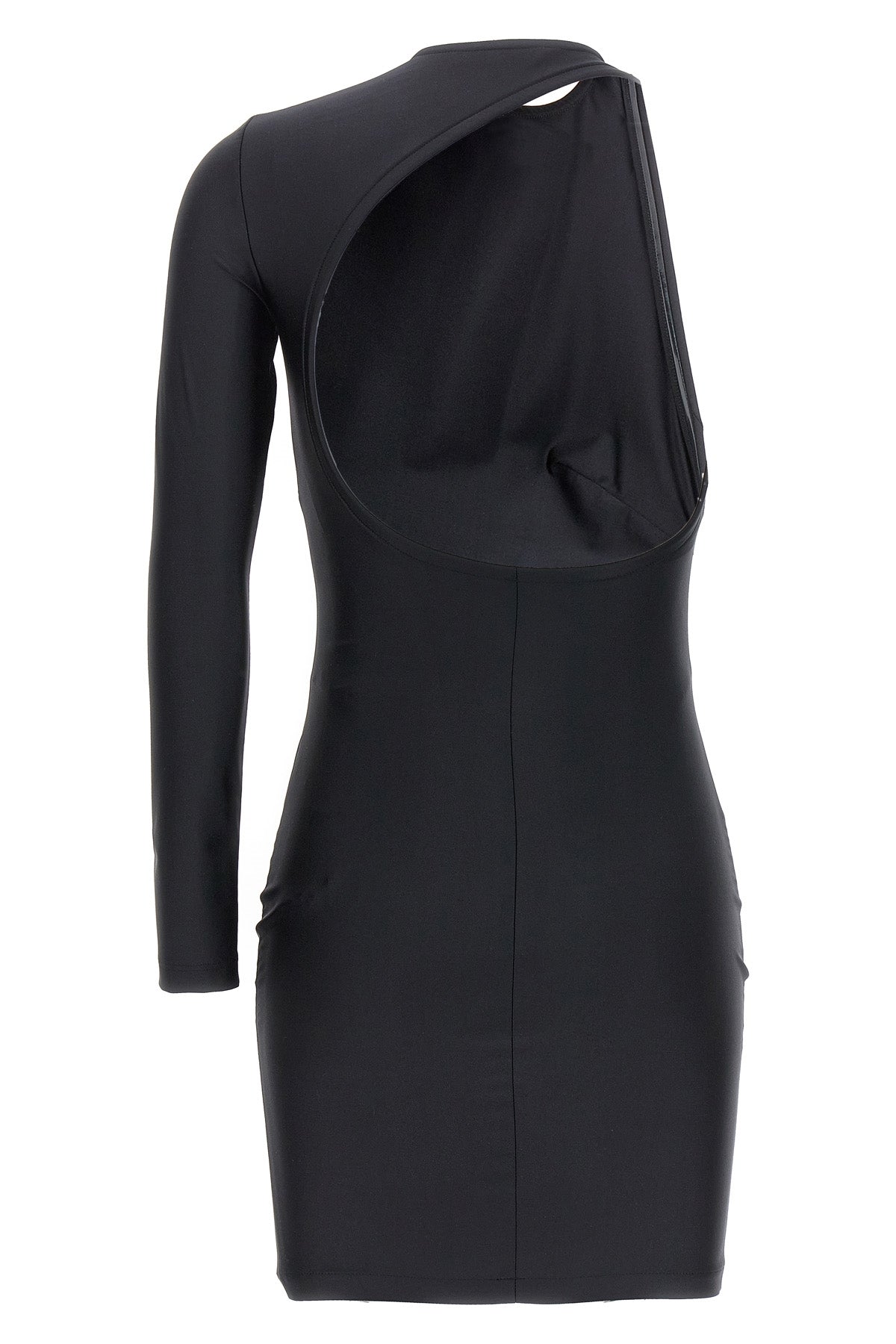 one shoulder stretch fabric dress
