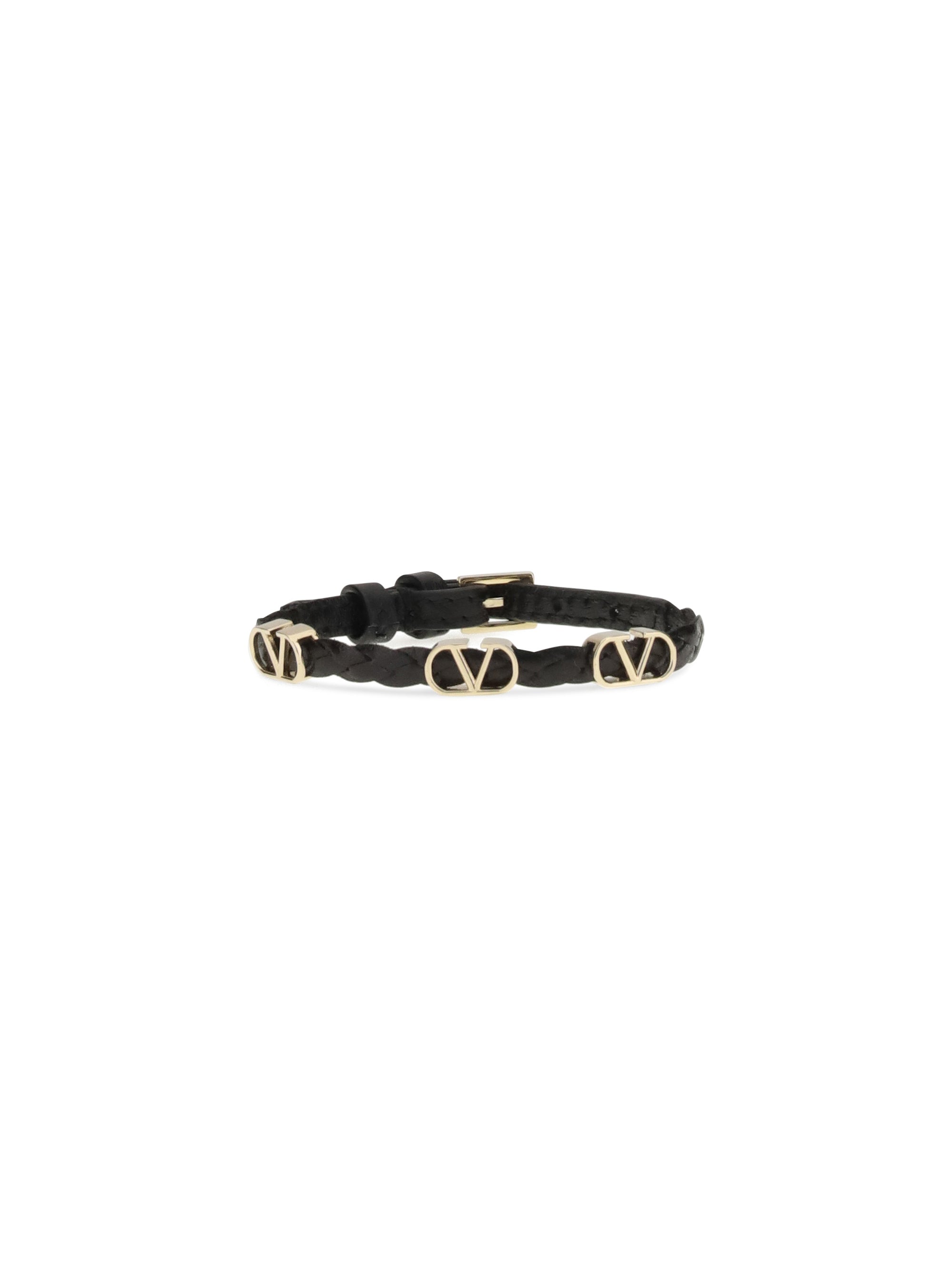 VALENTINO GARAVANI OS leather vlogo bracelet 