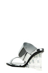 mirror mirror-effect leather sandals