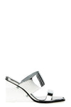 mirror mirror-effect leather sandals