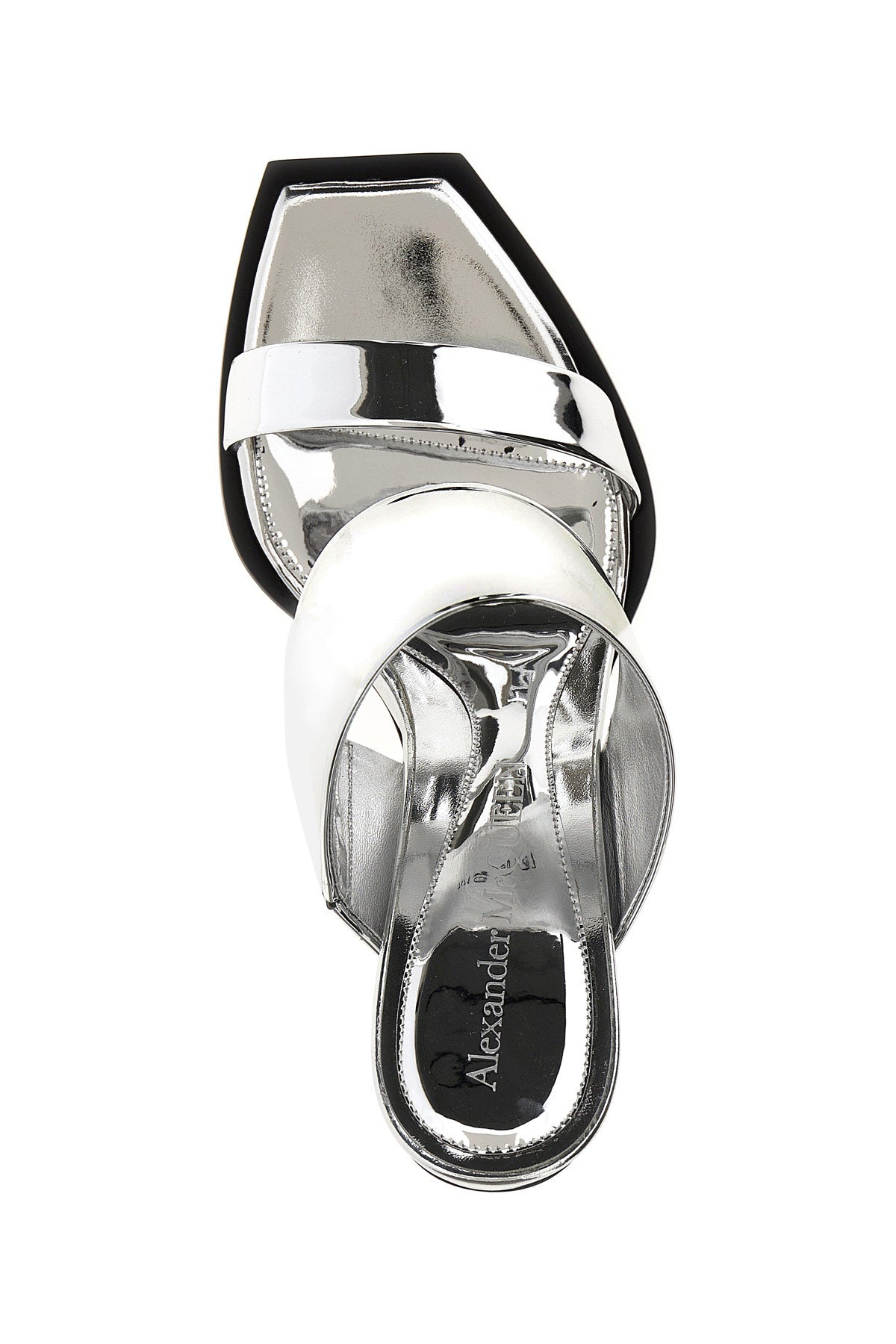 mirror mirror-effect leather sandals