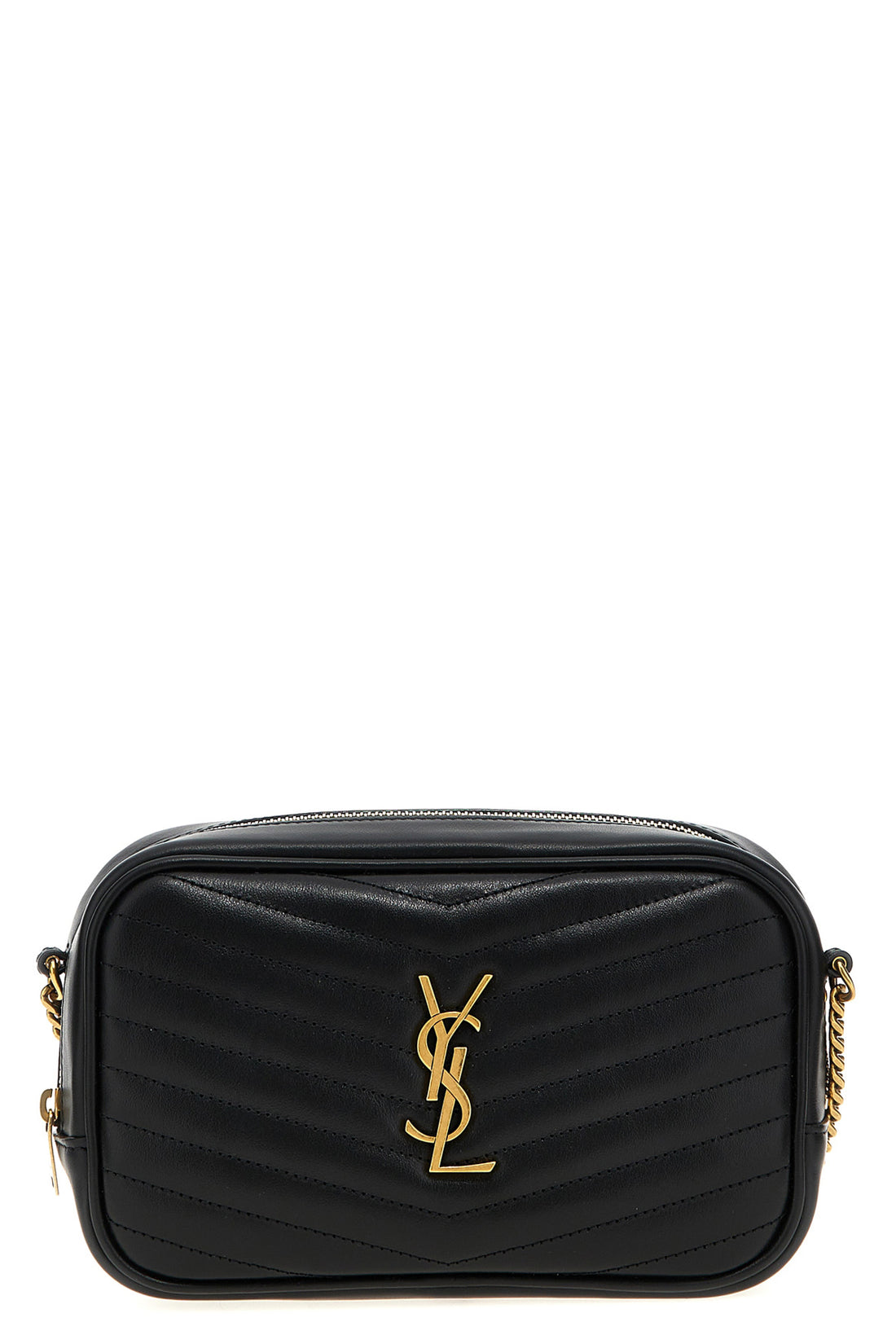 SAINT LAURENT OS mini lou calf leather crossbody bag