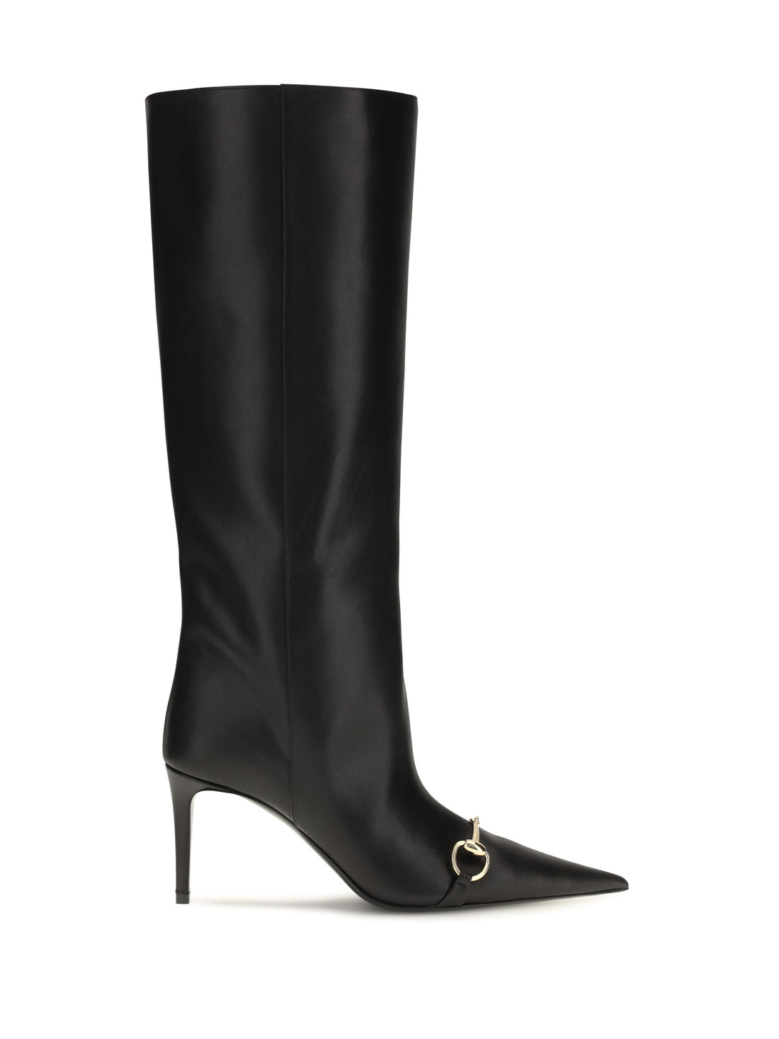 GUCCI 37 slip-on leather boots with horsebit