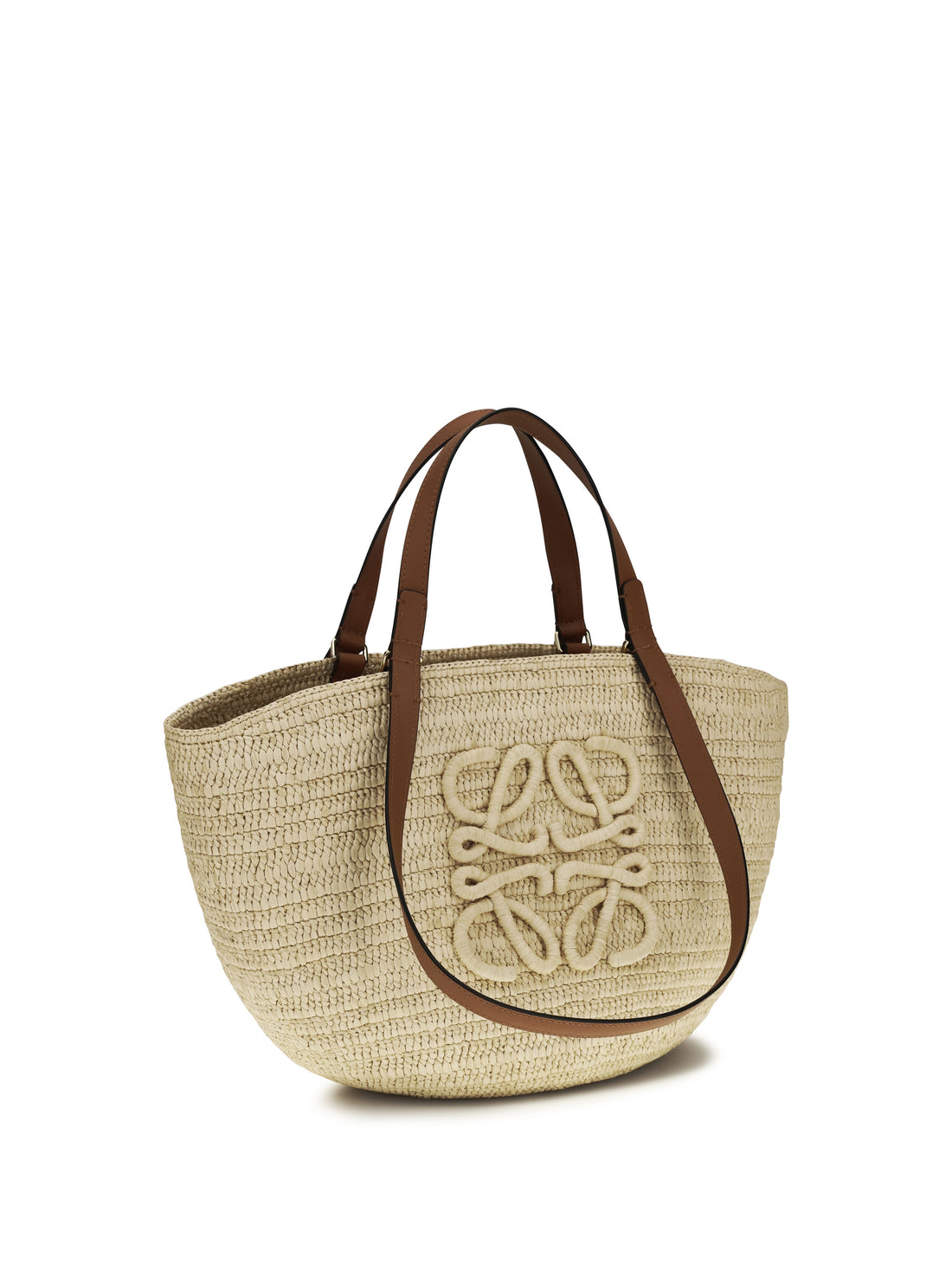 LOEWE OS loewe x paula’s ibiza medium eclipse raffia and calfskin handbag