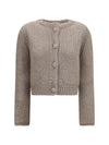 chunky knit cardigan with buttons