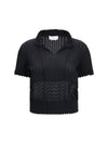 open-knit t-shirt