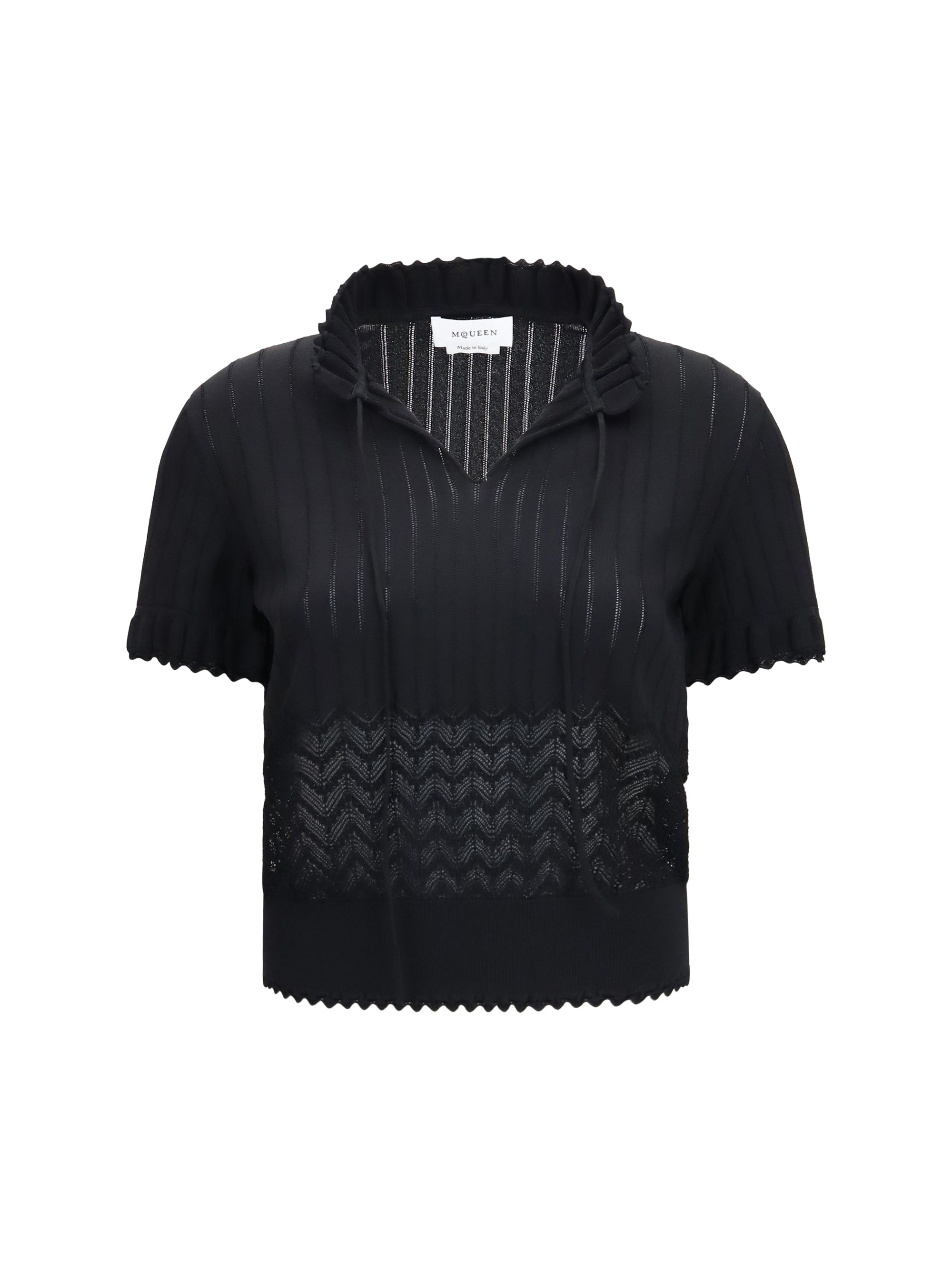 open-knit t-shirt