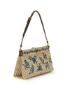 floral-embroidered clutch bag