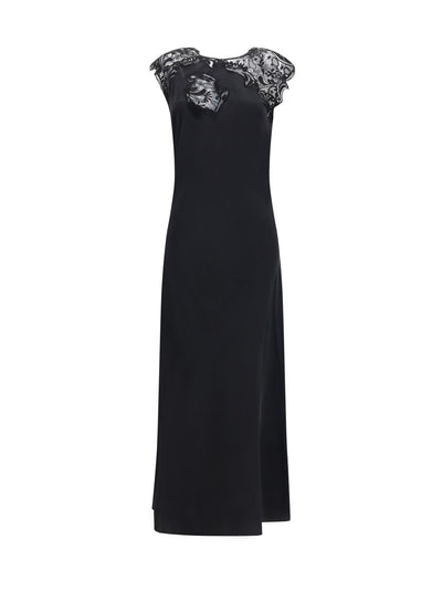 silk dress with lace