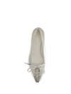 lace-up antique-finish leather pumps