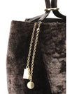 spin shearling tote bag