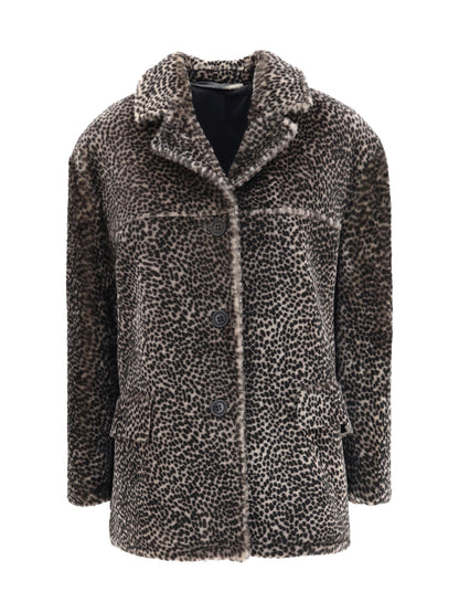SALVATORE SANTORO 40 spotted patterned fur jacket