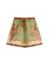 indra relaxed silk drawstring shorts
