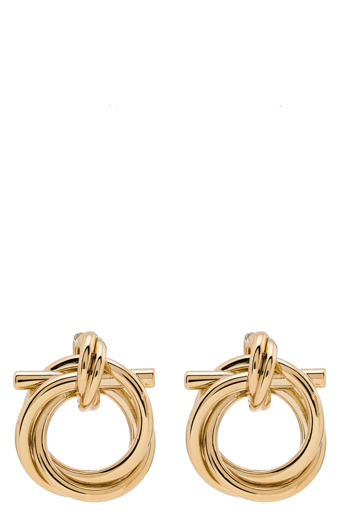 FERRAGAMO OS gancini torchon (s) metal earrings