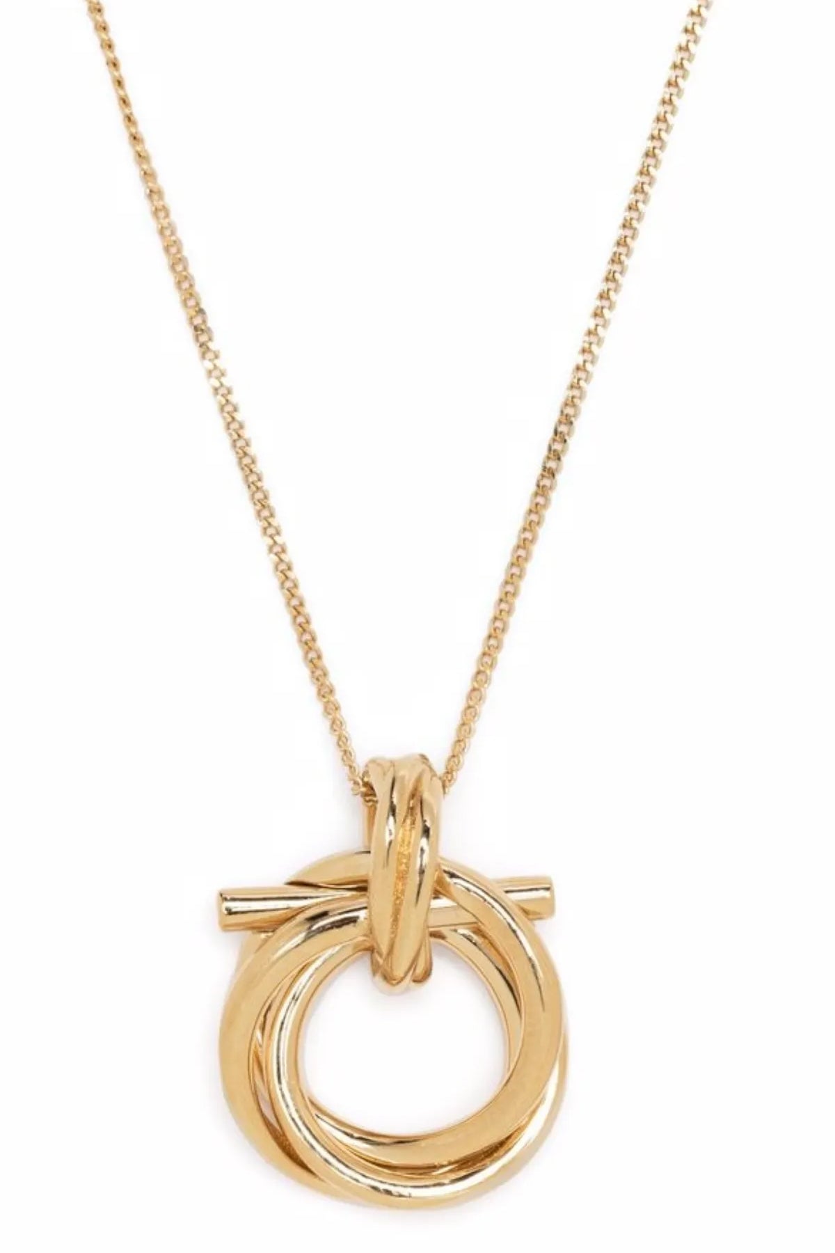 the ferragamo gancini torchon necklace redefines the visual codes of the maiso