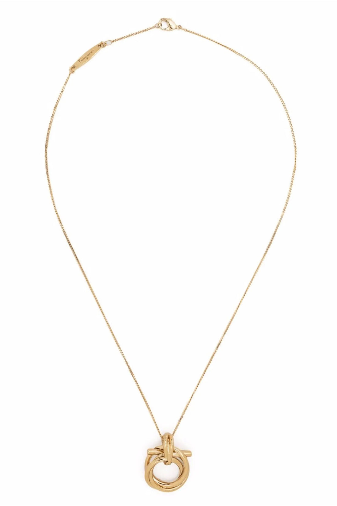 FERRAGAMO OS the ferragamo gancini torchon necklace redefines the visual codes of the maiso