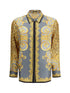 VERSACE 44 silk cheetah foulard shirt