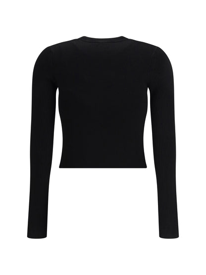 DIESEL M ribbed viscose top with oval d