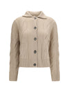 cashmere and silk sweater with buttons