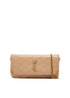 SAINT LAURENT Gaby Chain Leather Phone Holder – Beige