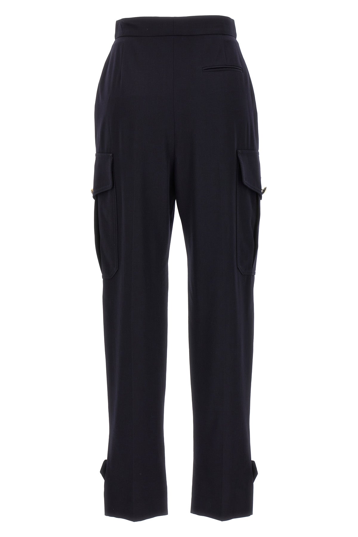 pantalone cargo in misto lana e cotone