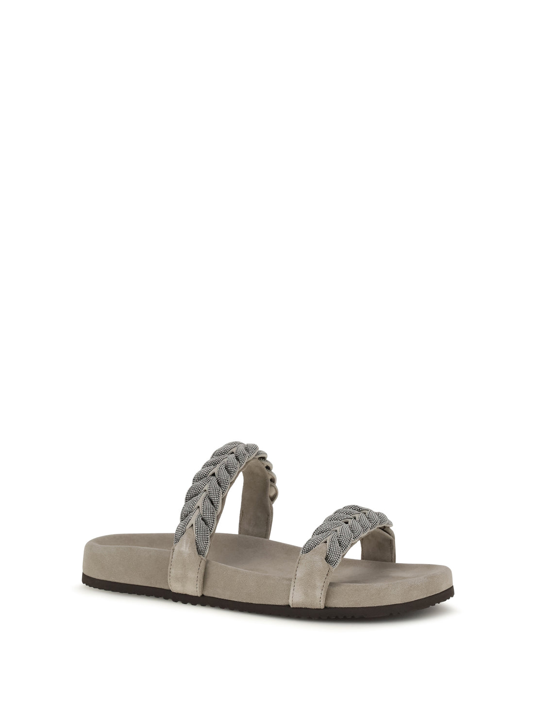 BRUNELLO CUCINELLI 38 laurel leaf monili-embellished slides