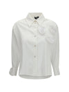 shirt with appliqué roses