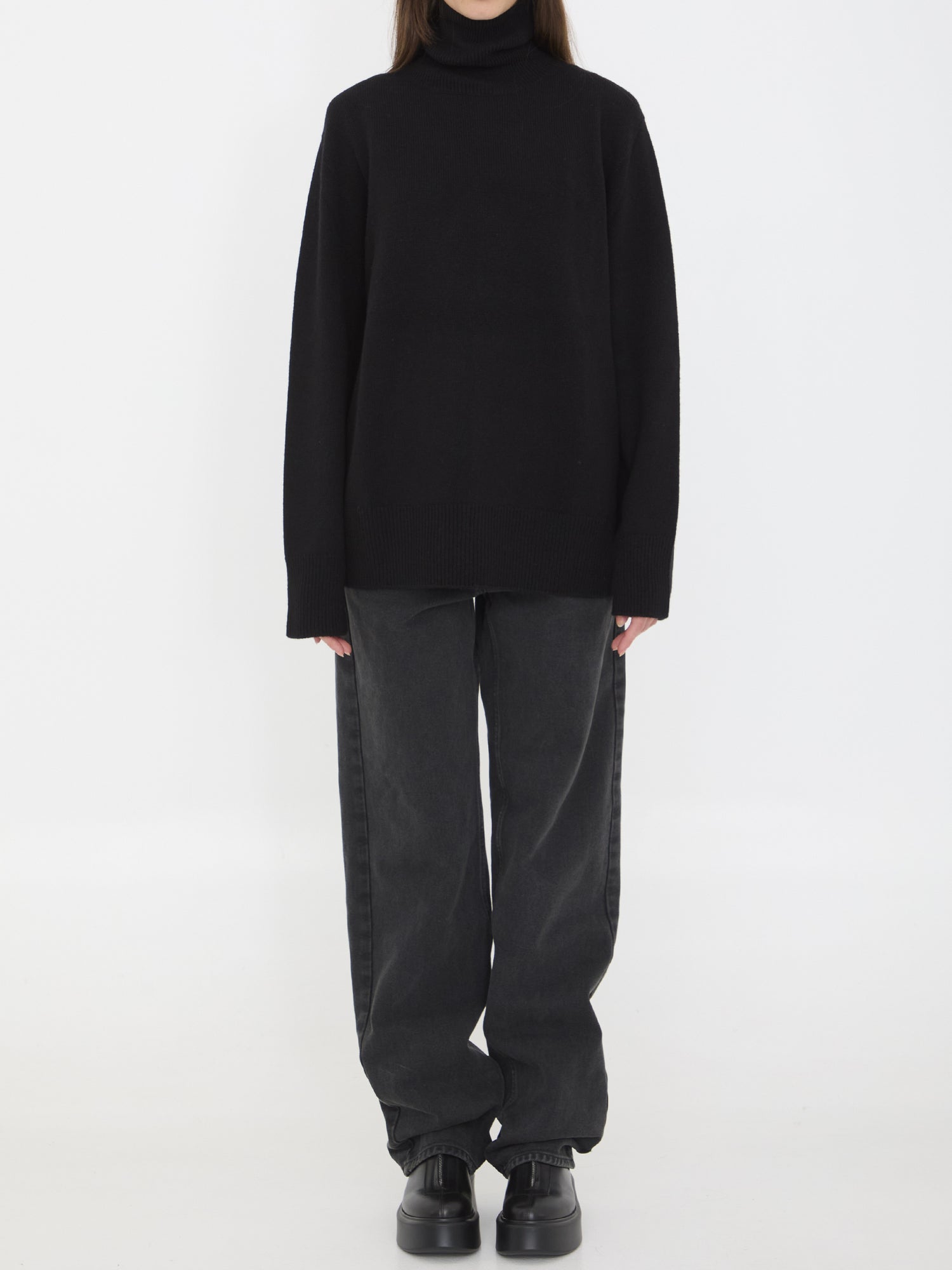 THE ROW M stepny top in wool and cashmere