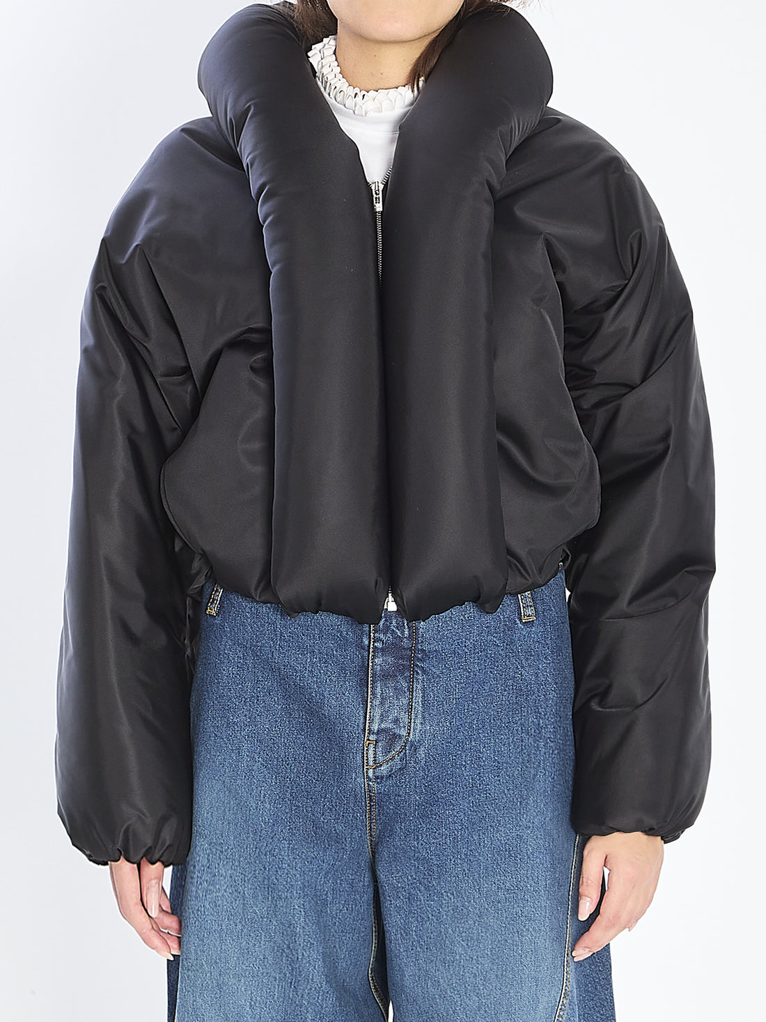 ALAIA 36 padded bomber jacket in taffetà 