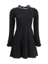 VALENTINO M knit dress with volants