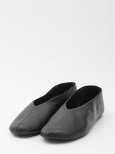THE ROW 39 stella leather and shearling slipper