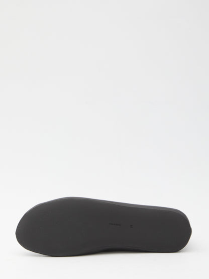 THE ROW 39 stella leather and shearling slipper