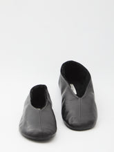 THE ROW 39 stella leather and shearling slipper