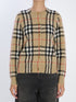 BURBERRY M check wool and cashmere cardigan