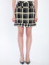 VALENTINO GARAVANI 40 macro check tweed mini skirt