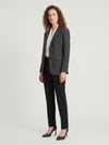 pinstripe single-breasted jacket