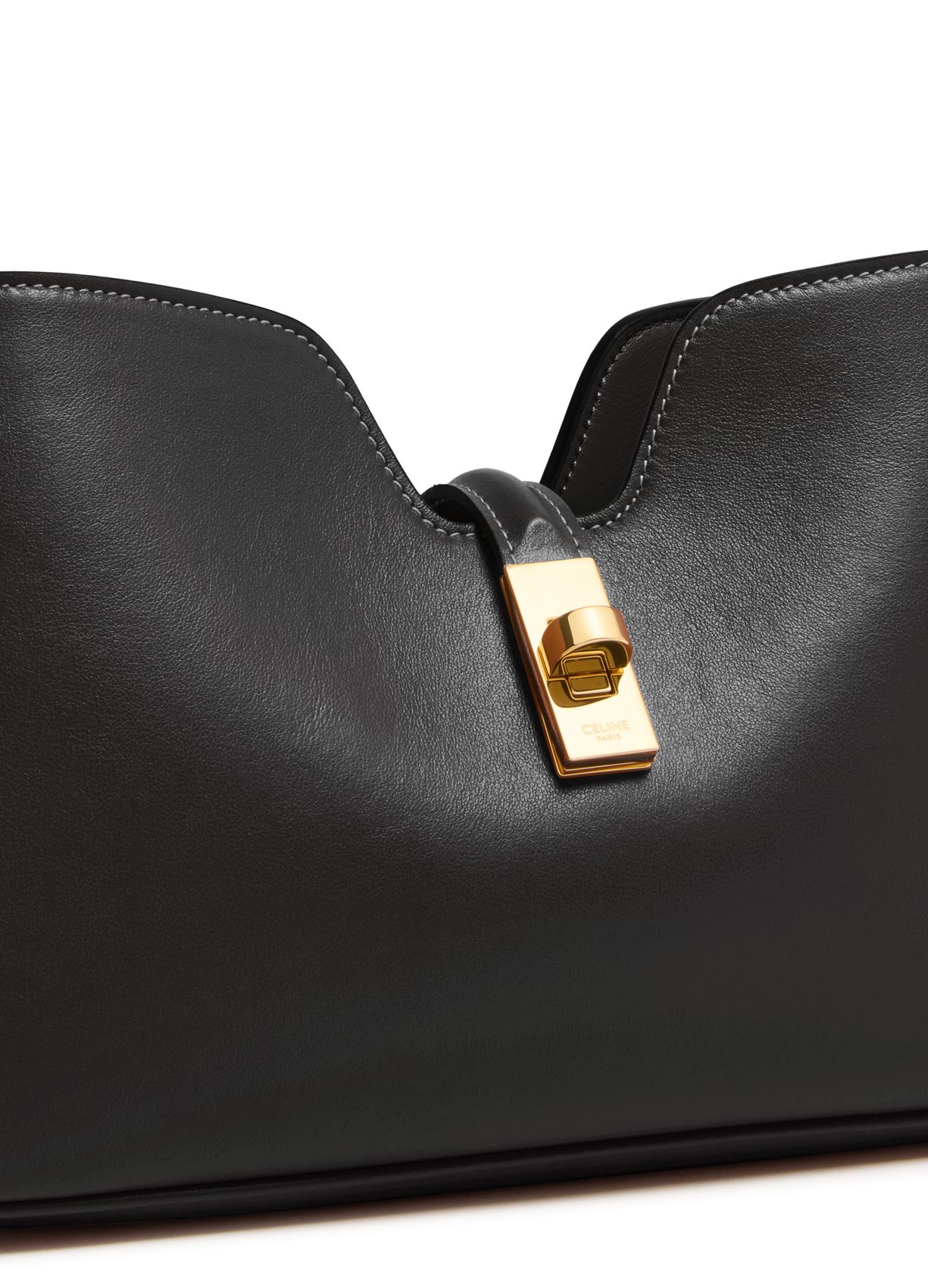 Camille 16 Black Leather Shoulder Bag