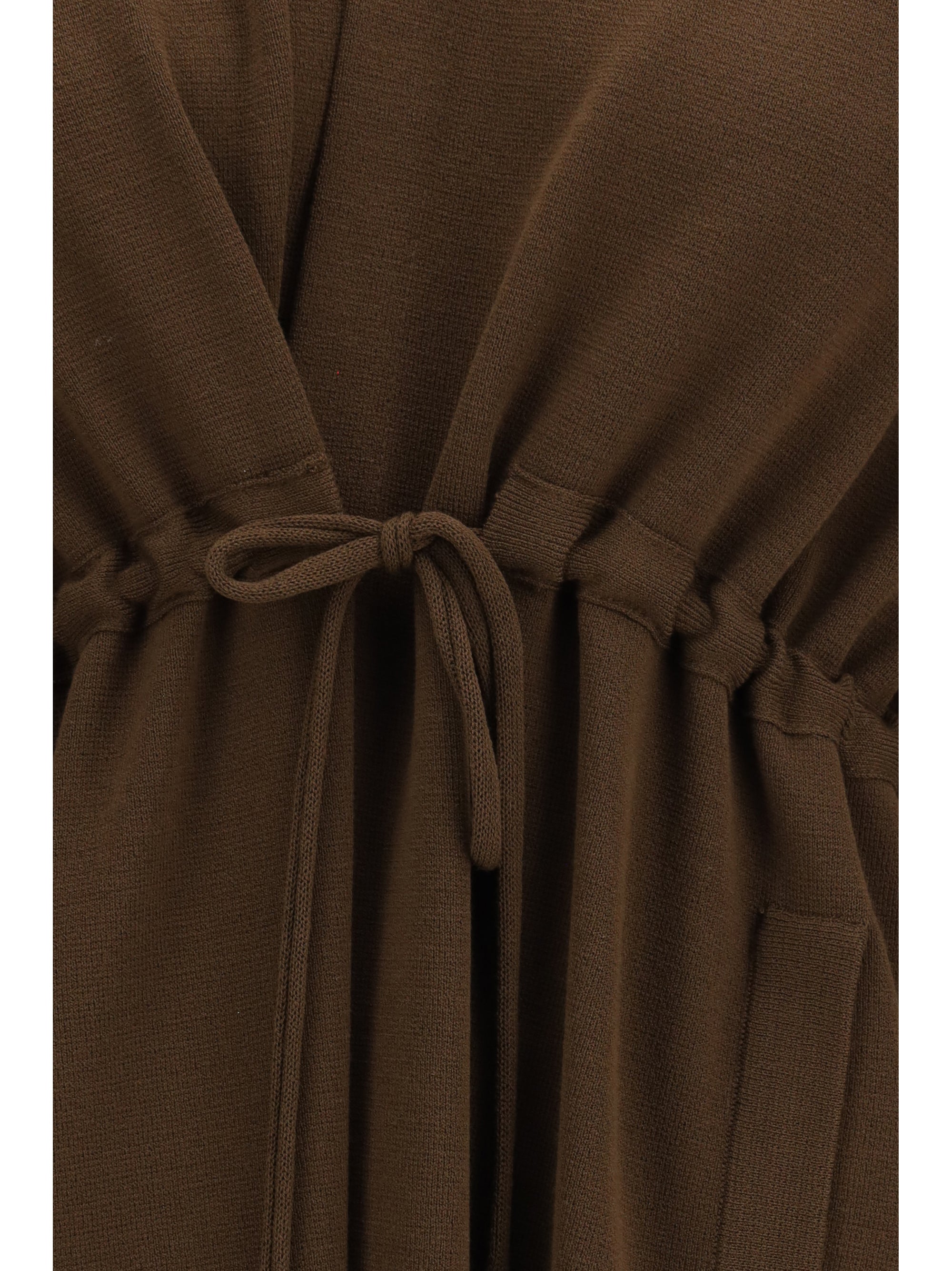 deconstructed drawstring cardigan