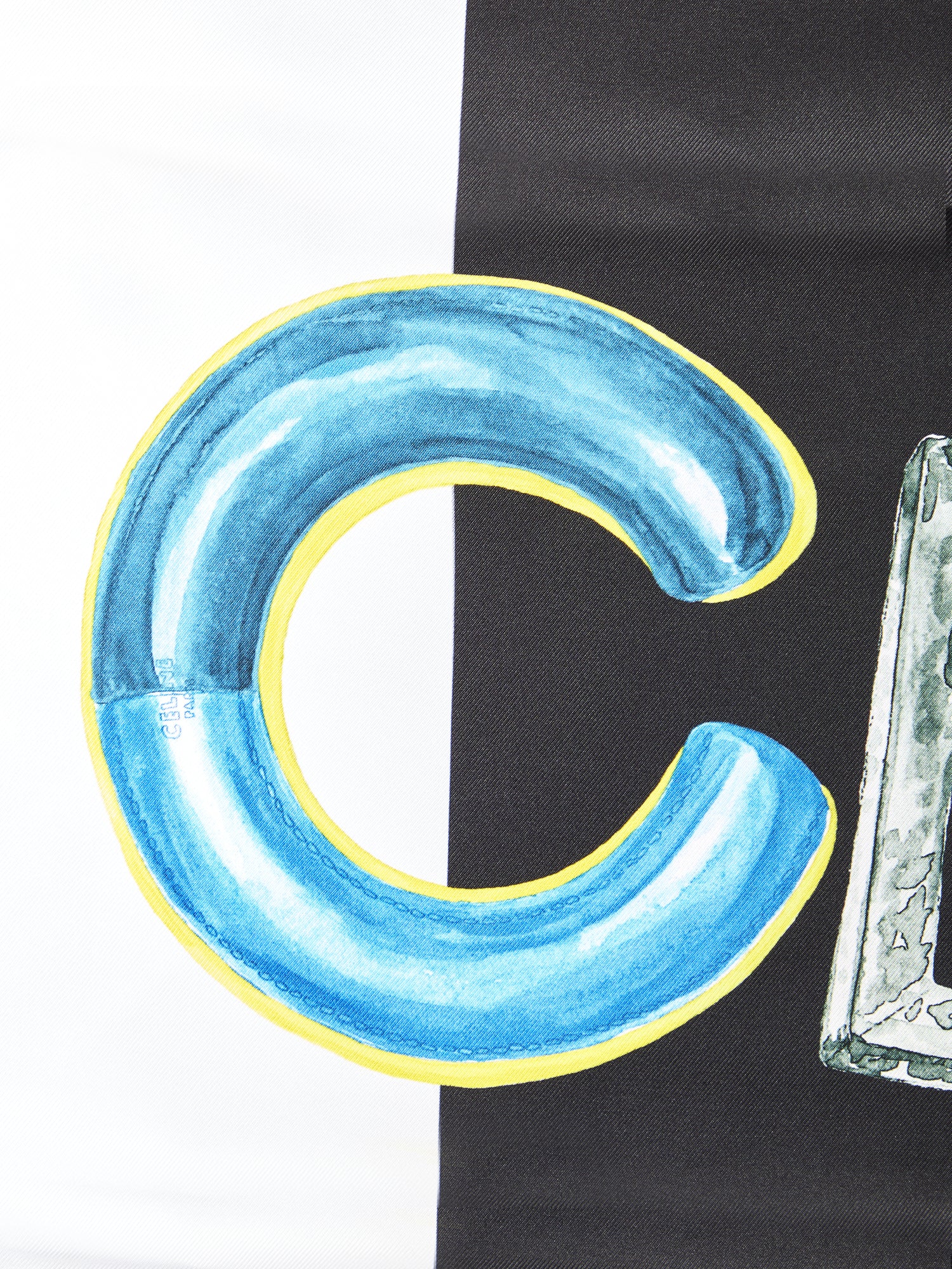 CELINE OS silk twill carré