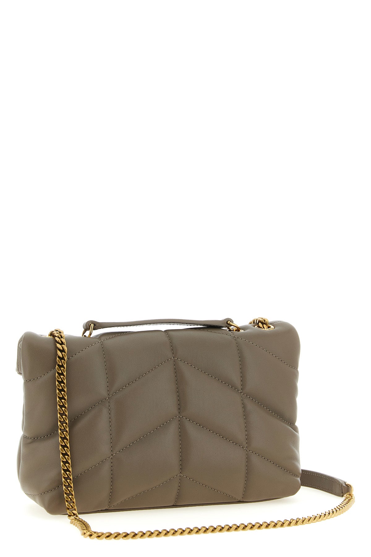 puffer toy quilted leather shoulder bag