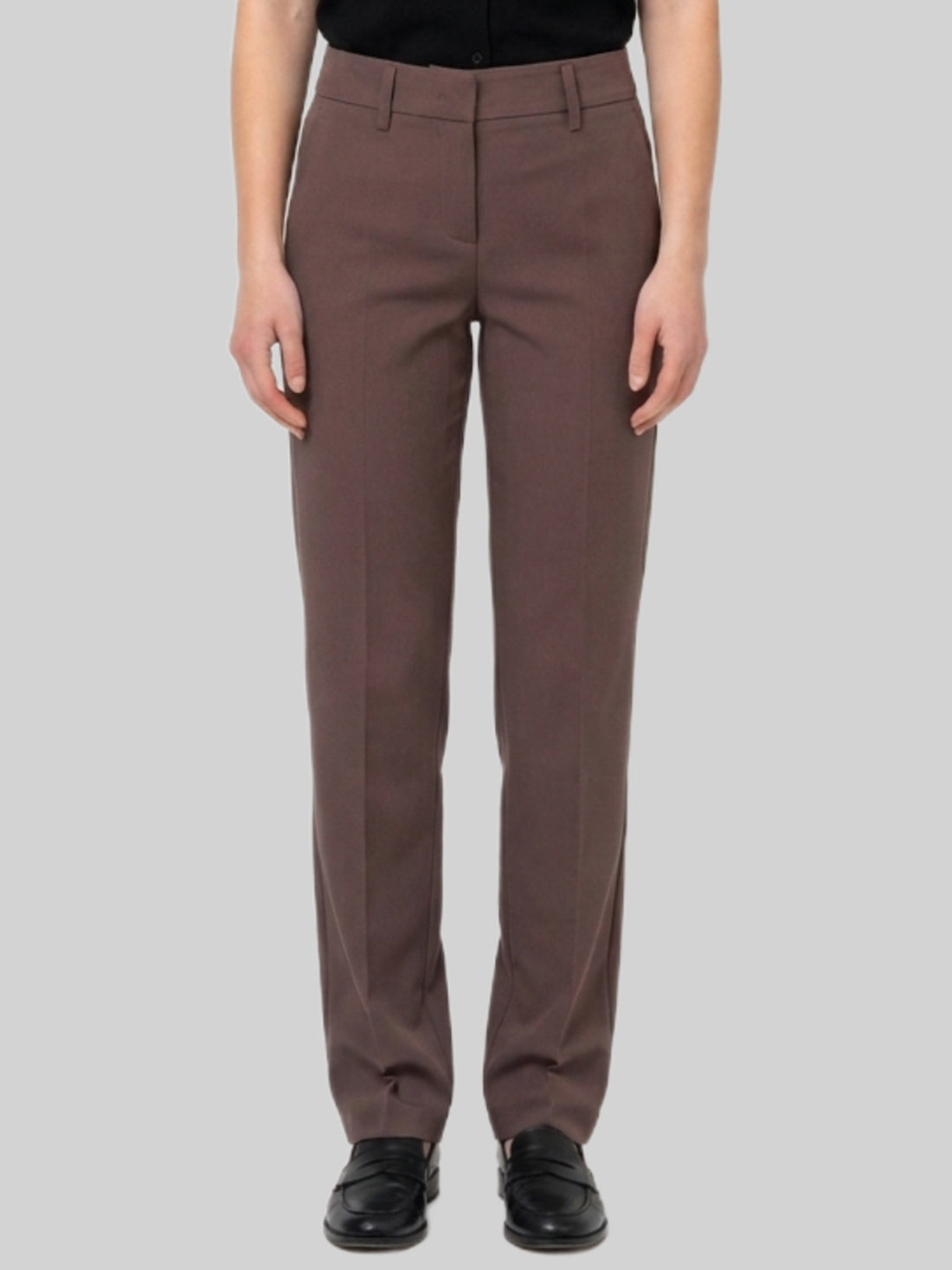 SUTTON NEW YORK 40 coffee stretch canvas trousers