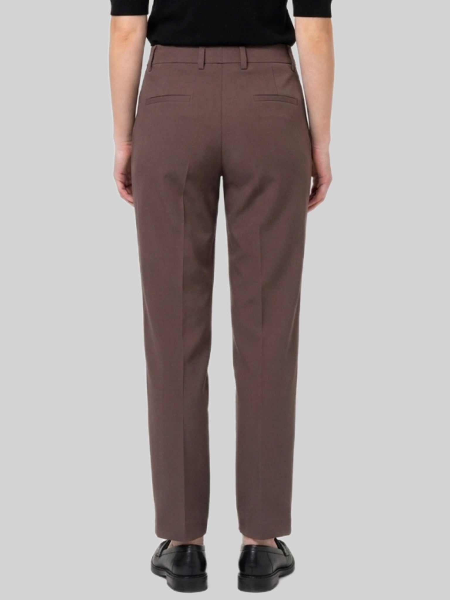 coffee stretch canvas trousers