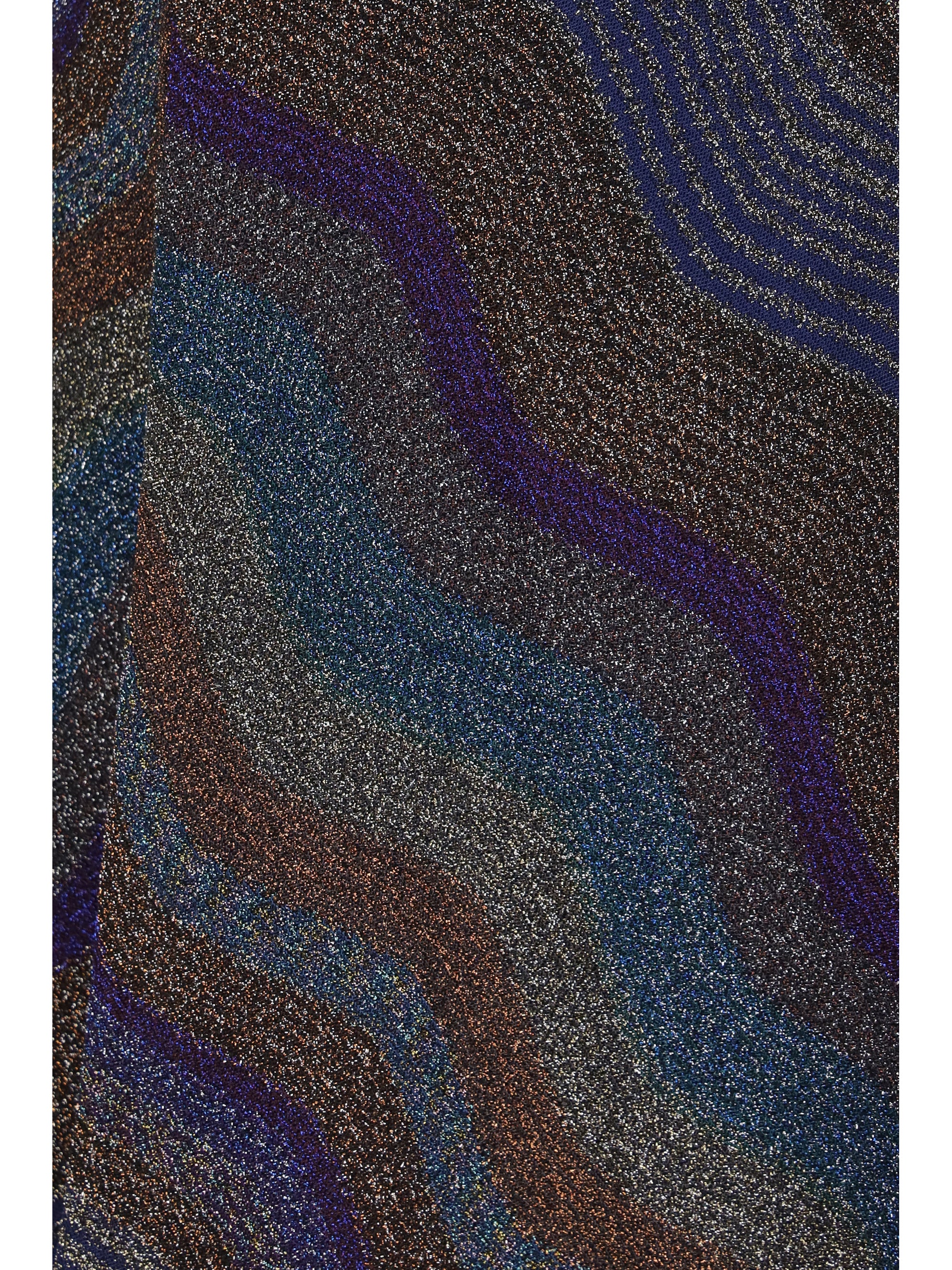sequined chevron lamé viscose long skirt