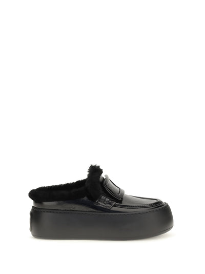 viv' up shearling mules