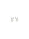 crystal bow earrings with pearl
