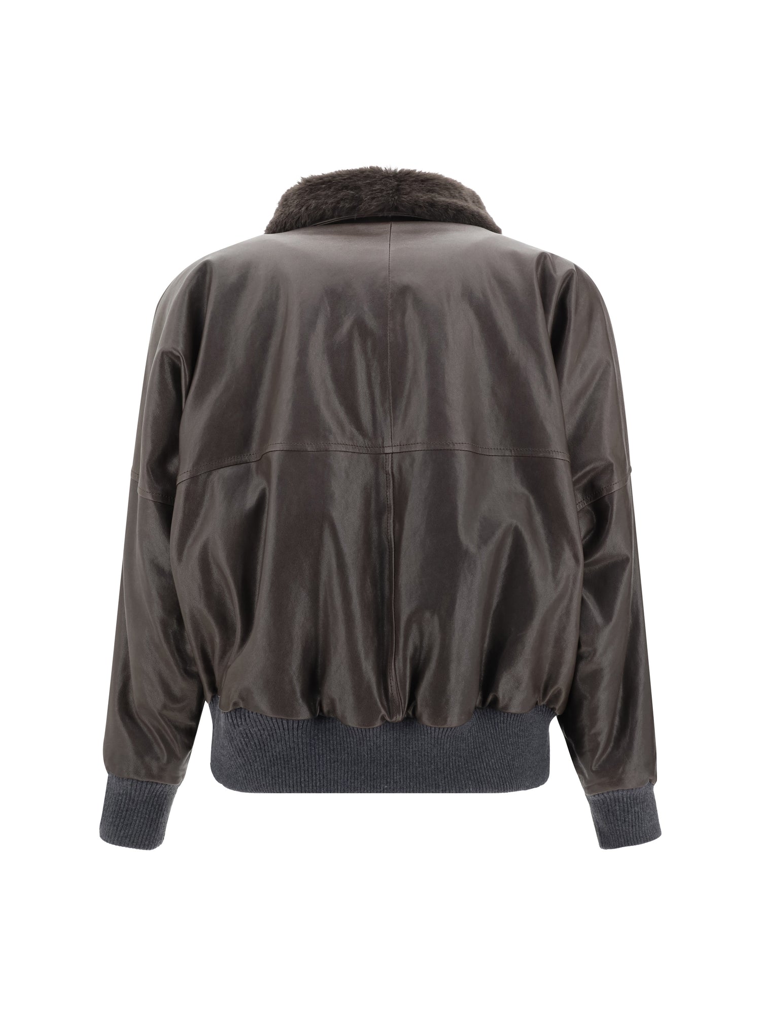 BRUNELLO CUCINELLI 42 leather jacket