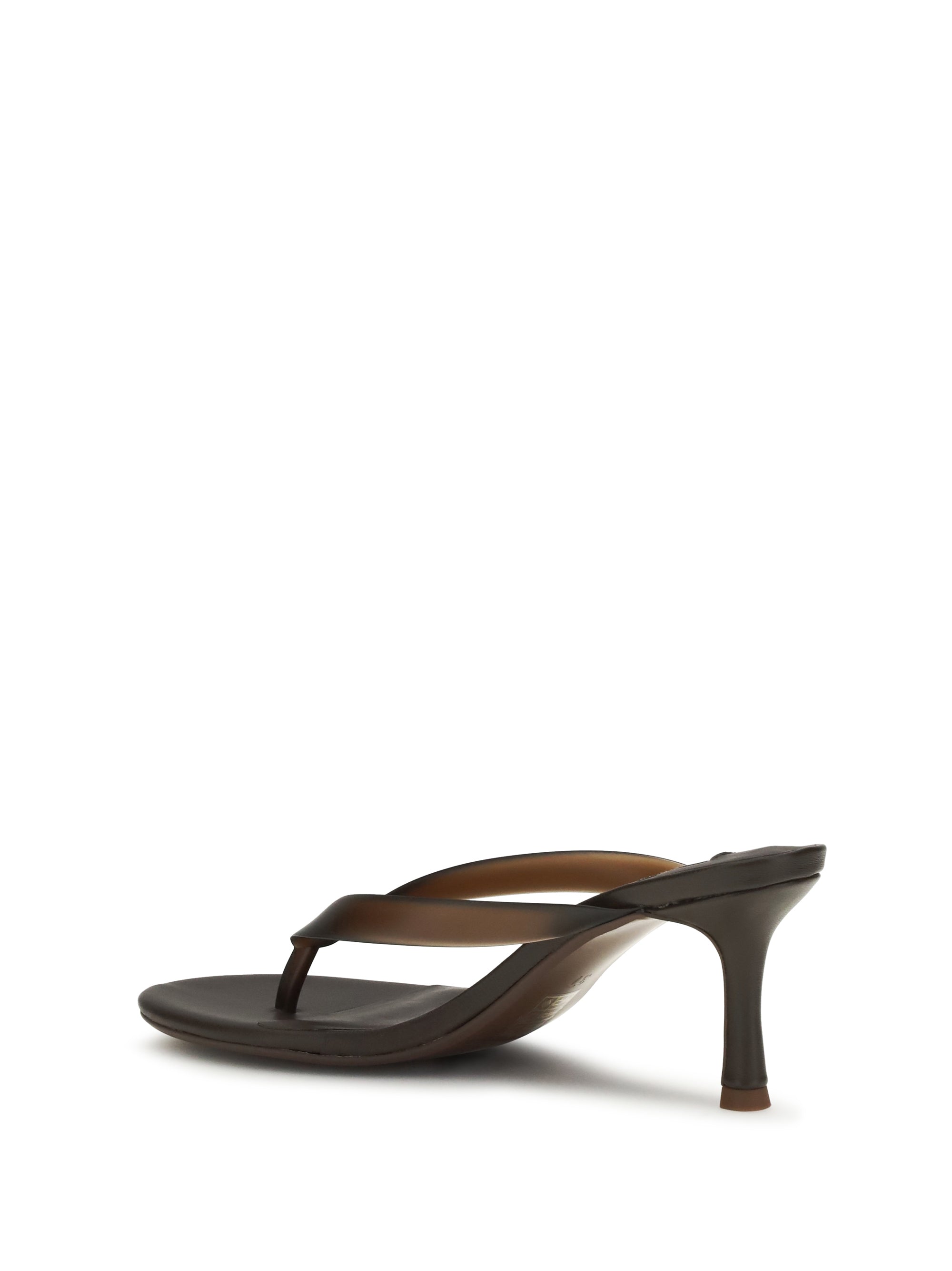 flowe leather and rubber heeled sandals